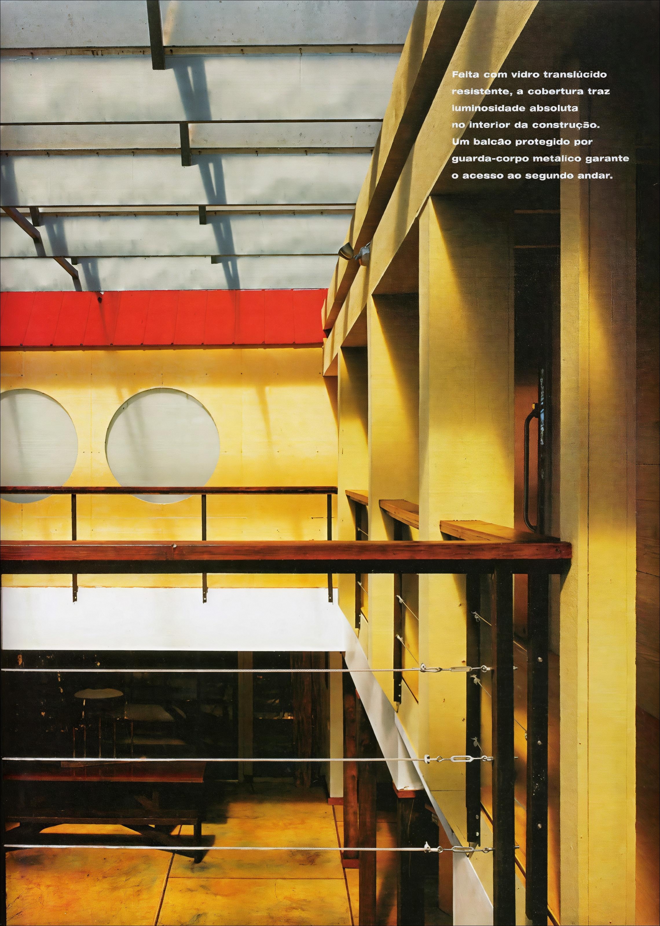 View from gallery to dining area